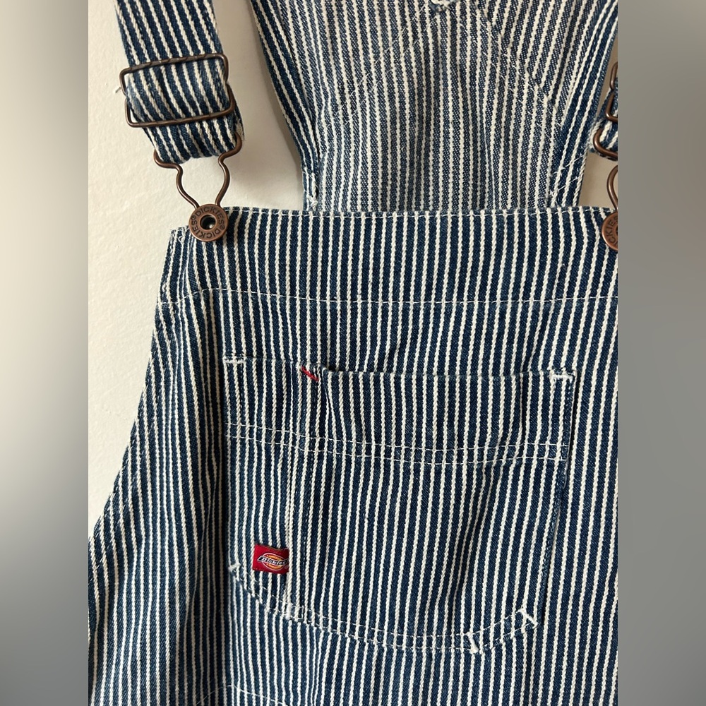 Dickies striped denim overalls